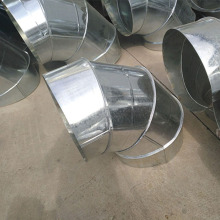 Galvanized plate spiral elbow untuk sambungan pipa ventilasi