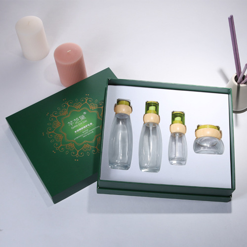 Custom Lid Bottle Packaging Gift Box Green