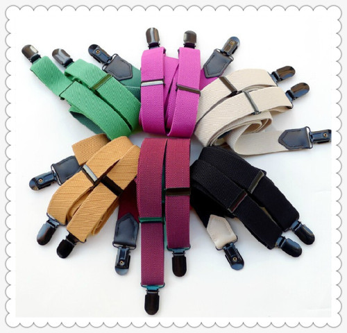 women colorful elastic clips braces suspender