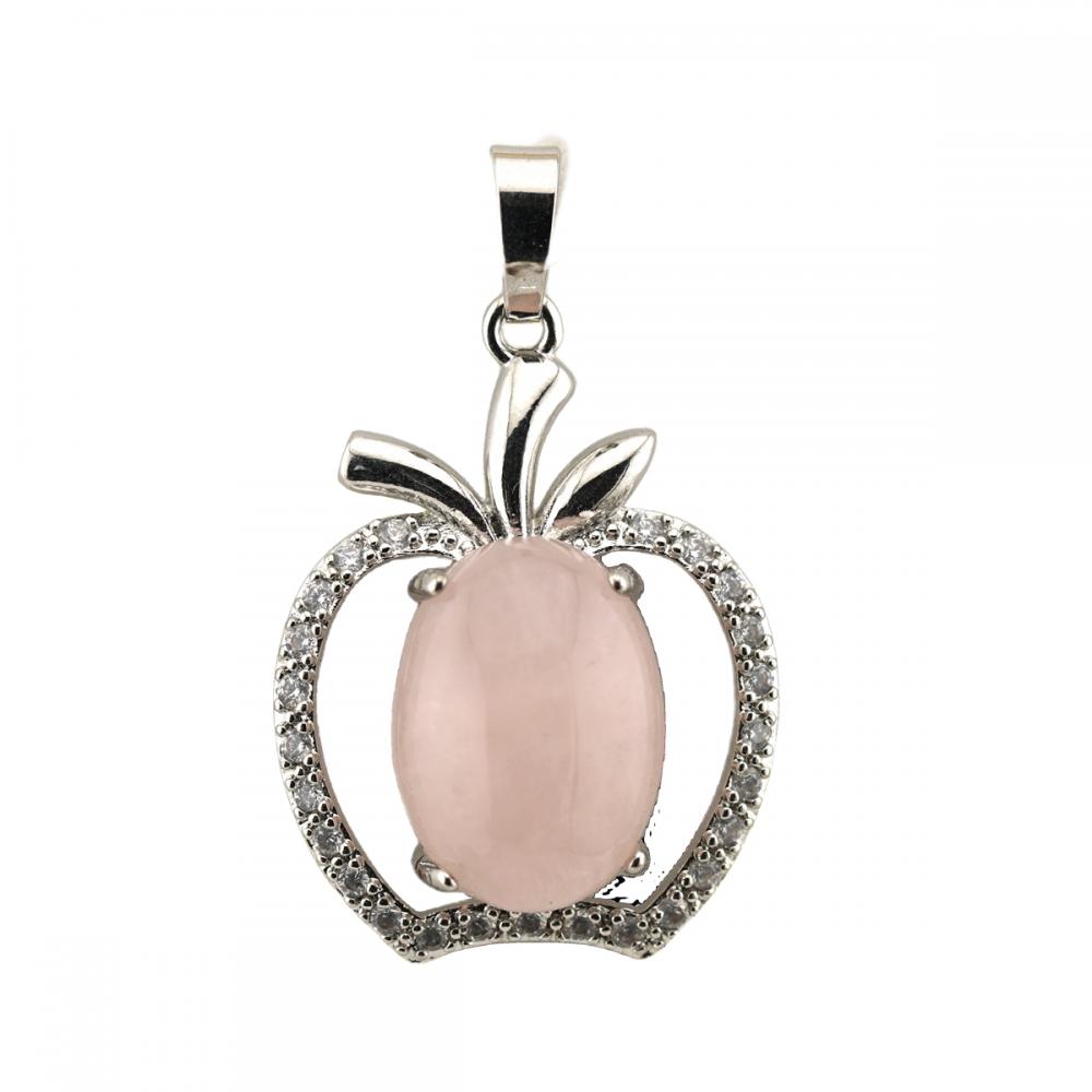 Gemstone Apple Charm Pendentif Righinestone Crystal Apple Shape Pendant pour les bijoux de bricolage Fabrication pour les cadeaux de la fête des mères d&#39;anniversaire