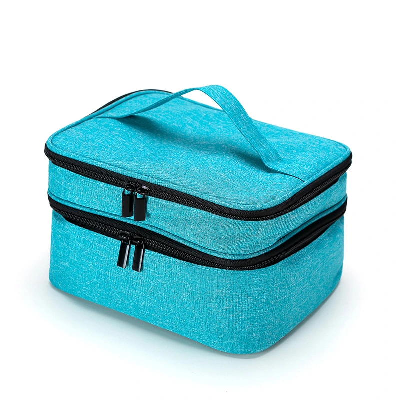 Double Layer Multi-Functional Cosmetic Bags Lady Pouch Waterproof Travel Cosmetic Bag