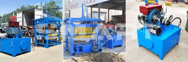 red irregular shape pavement stone QT4-30 brick machine