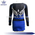 Cheerleading Blue Sleeve Mesh Cheers pour la compétition