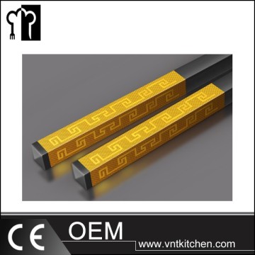 VNTZ030 Square Alloy Chopsticks/Korean restaurant silver plated alloy chopsticks