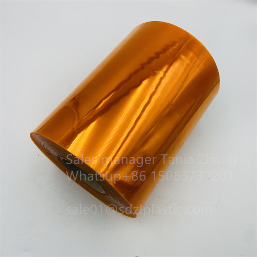 Orange color PVC pharmaceutical packaging sheet film