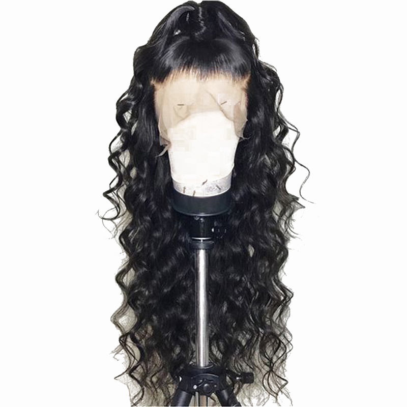 Factory wholesale virgin vendors lace front wig,100% human hair wig, 180% density peruvian lace front wigs natural curly