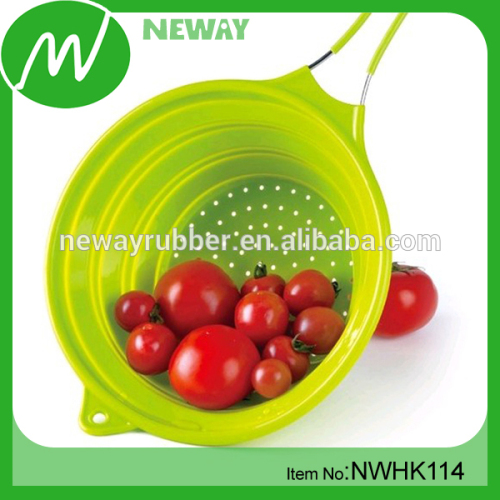 Colorful Food Grade Silicone Collapsible Filter Strainer