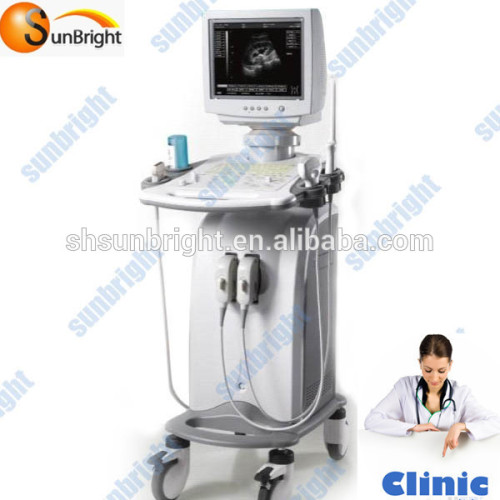 Cheap Mobile Medical OB Diagnostic Ultrasound Machine with Trolley