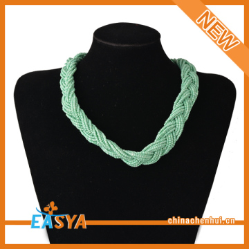 Exquisite Rice Beaded Chain Statement Necklace 2015