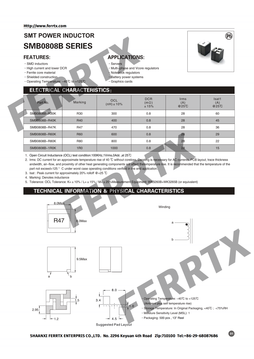 Inductor de alto voltaje SMB High Voltage Inductor SMB