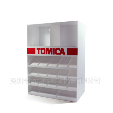 Custom made acrylic toy shelf