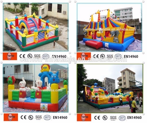 Customized CE High Quality Inflatable Fun City with Playground for Children Play