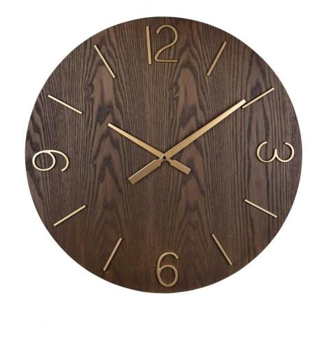 Duże minimalistyczne drewniane zegary w stylu vintage
