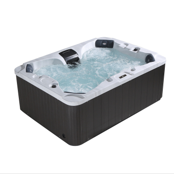 4-Person Luxury Hotel Backyard Hydrotherapy Rectangular Outdoor Spa Pool