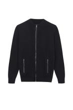 Men's Knitted 3 Zips Pocket Mock-Neck Cardigan