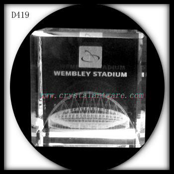 3d laser engraved image inside crystal cube