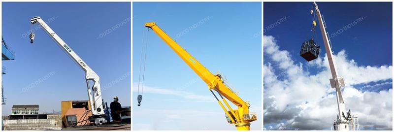 Stiff boom marine crane