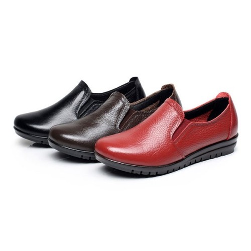 New style comfortable women shoes breathable leather shoes women flat shoes