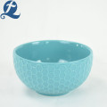 Oven safe restaurant dinnerware blue ceramic salad bowl