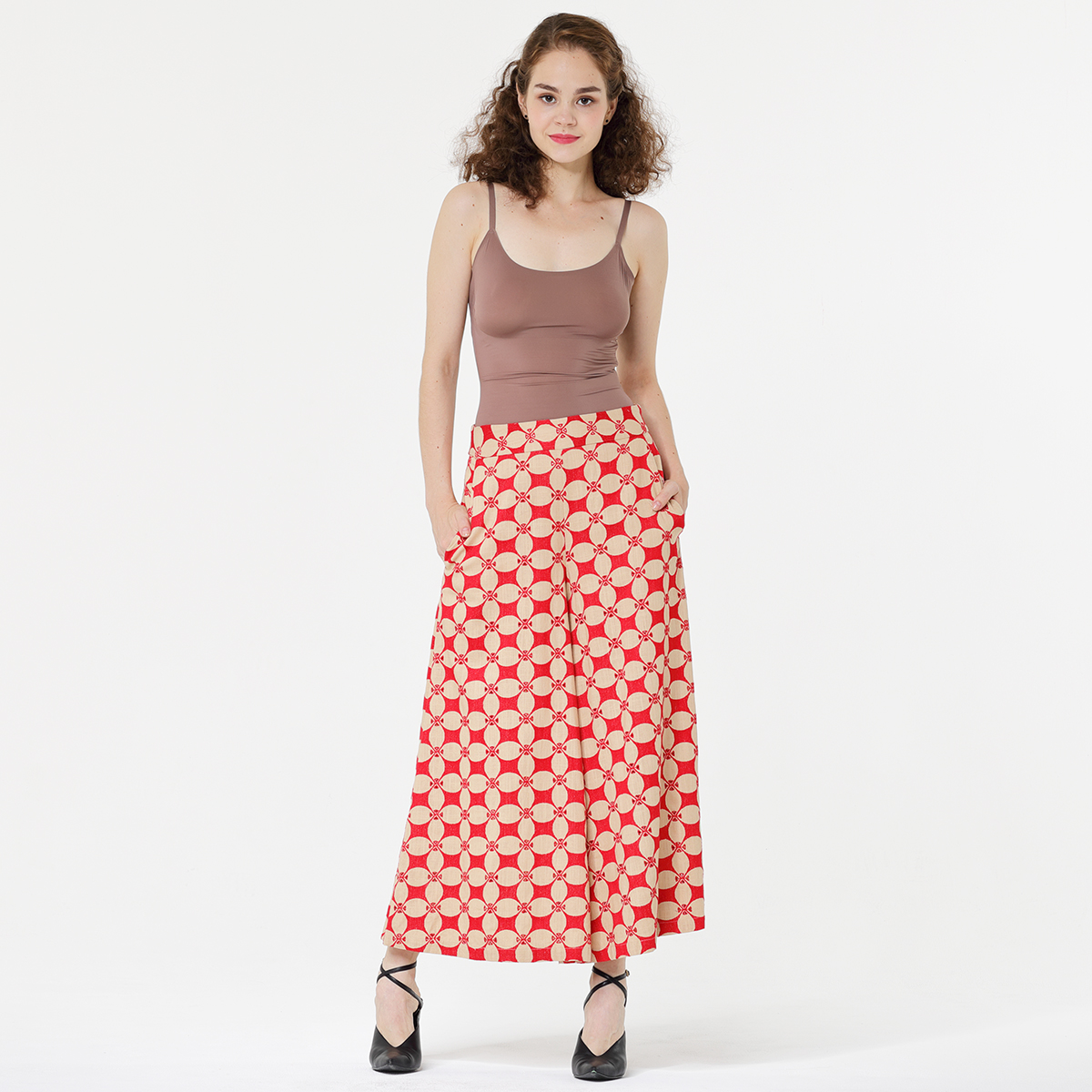 Embroidery Women's wide-leg pants Embroidery Women's wide-leg pants
