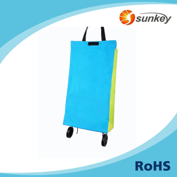 Foldable durable medium-size trolley bag