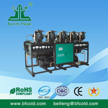 Screw refrigeration unit Semi-Hermetic industry paralleled chiller Refrigeration Capacity R22