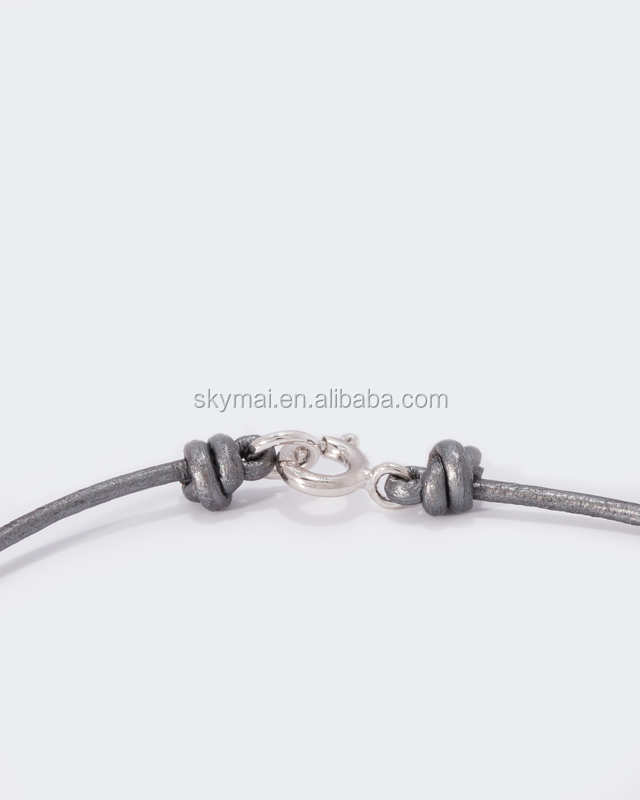 wholesale 925 sterling silver bracelet with fresh water pearl genuine leather bracelet for women