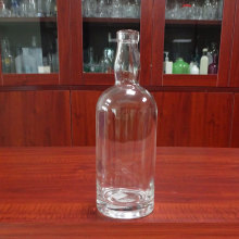 heavy base round flint whiskey bottle 750ml glass packing