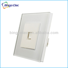 Toughened glass panel power wall socket 10A 250V