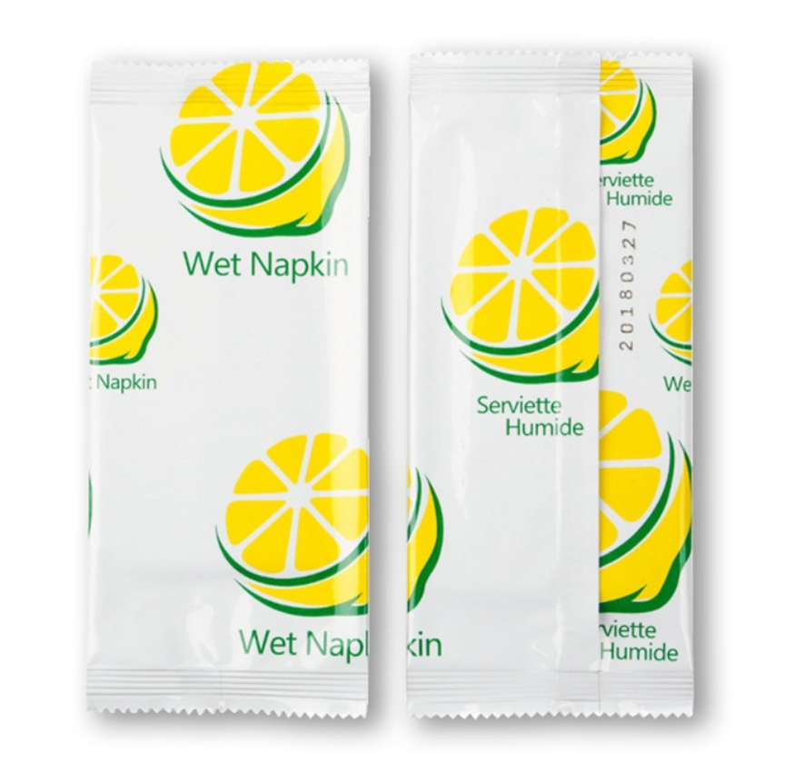 Sachet de linge humide simple citron