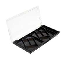 12 colours square shape plastic eyeshadow case with bursh groove