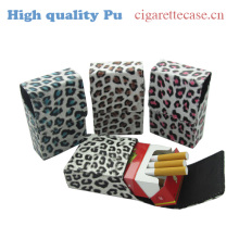 Leopard Print Design Leather Cigarette Case