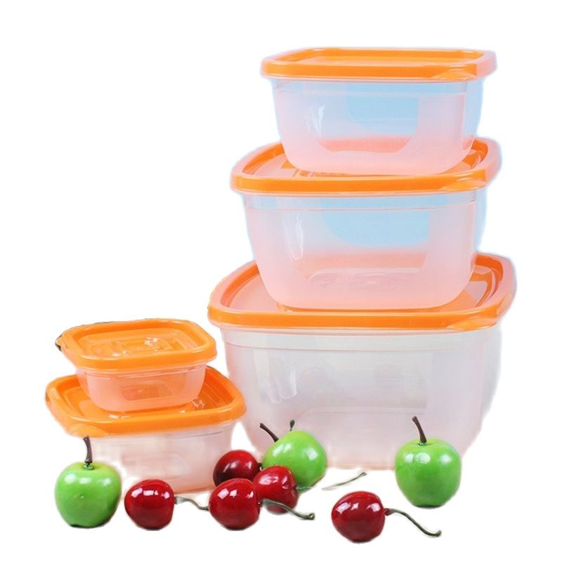 5 Pieces Sets plastic Lunch Box Portable Bowl Food Container Lunchbox Eco-Friendly Food Storage Boxes Kitchen Seal Box