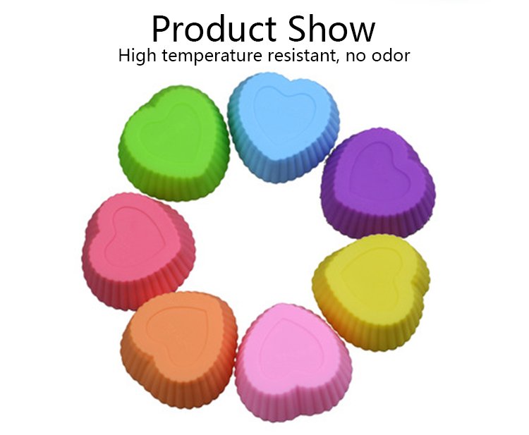 Durable baking mold silicone muffin cup heat-resistant, non-sticky, easy to clean and safe food-grade silicone cake mold