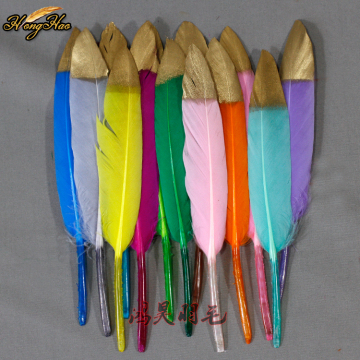 10pcs beautiful duck feathers & DIY plumas sewing accessories accessories gold plume feathers 10-15cm