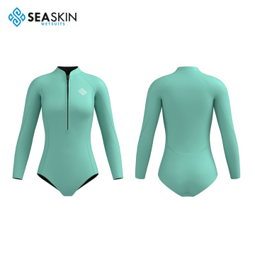 Seaskin disesuaikan 2.5mm neoprene lengan panjang pola wanita wetsuit bikini