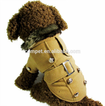 Pet Clothing Western Style Apricot Thickned Dog Overcoats