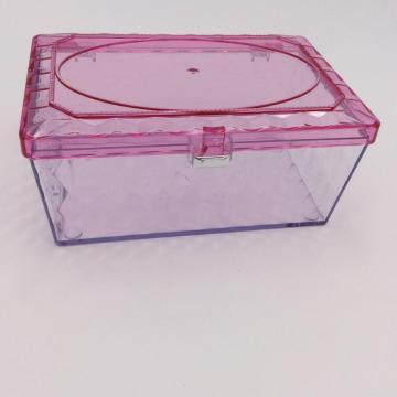 mini boîte de rangement en plastique transparent