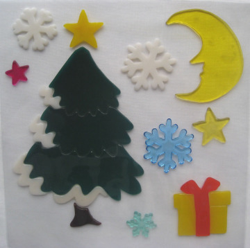 Christmas Gifts Decoration TPR Window Gel Sticker