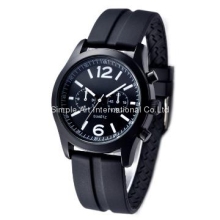 2013 fashion mans silicone strap japan movement sport watch