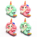 Mode 3D Zee-meid Kawaii Hars Cabochon Plaksteen Kralen Charms Kamer Decoratie DIY Ambachtelijke Ornamenten