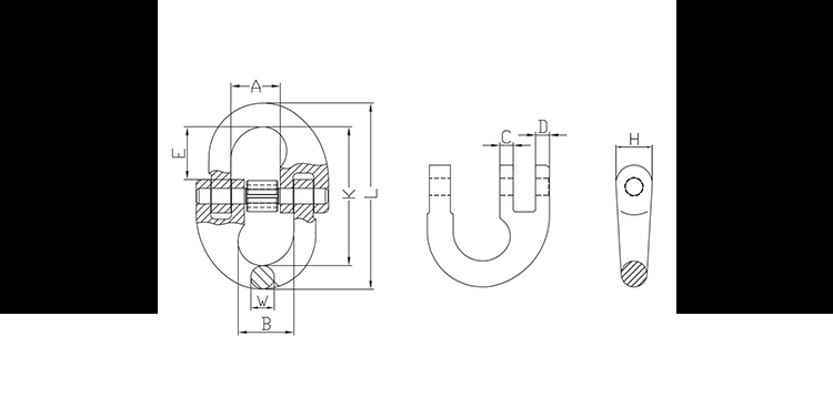 Shenli Rigging G80 U.S Type Connecting Link/Coupling Link/Connecter for lifting