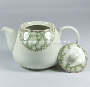 Middle east ceramic tea pot for gift,China cheap porcelain tea pot,hand painted porcelain tea pot