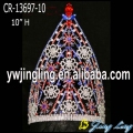 Seria Red Blue Rhinestone Snowflake Christmas Crown