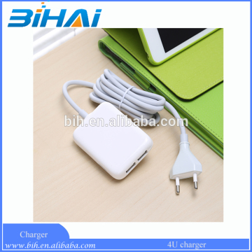 Mini 4 USB Ports Universal Power Adapter Wall Travel Charger for Smart Phone