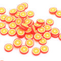 Simulazione Fetta di frutta Argilla polimerica Fette di limone arancione colorato Fango Argilla Slime Ripieno di cibo Decorazione per unghie Arte fai da te
