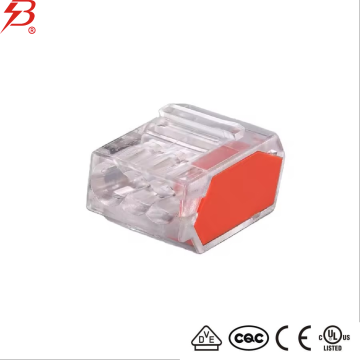 Fast connecting 3 poles push-in wire connector