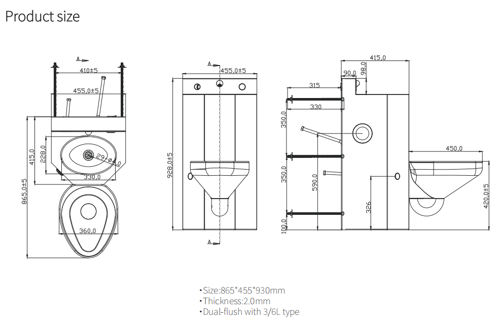 Kombinationstoilette combination toilet