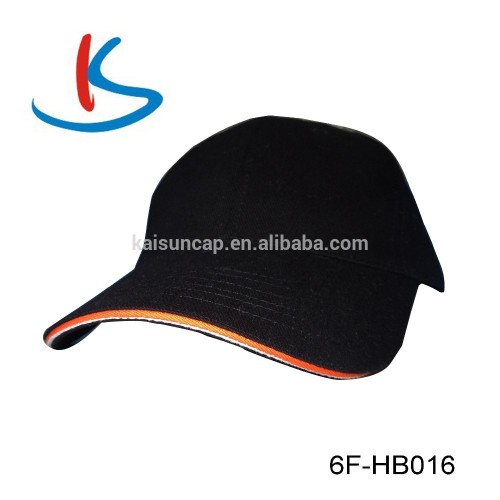blank baseball cap with sandwich, plain baseball cap