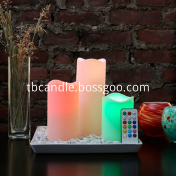 Wax LED candle with remote